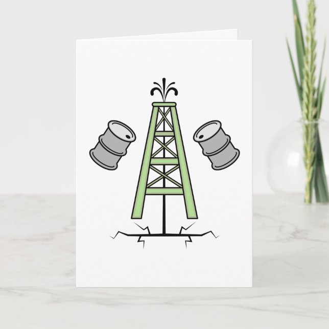 Fracking Oil Rig Card (Front)