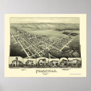 Frackville, PA Panoramic Map - 1889 Poster