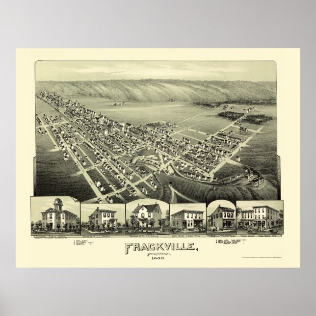 Frackville, PA Panoramic Map - 1889 Poster (Front)