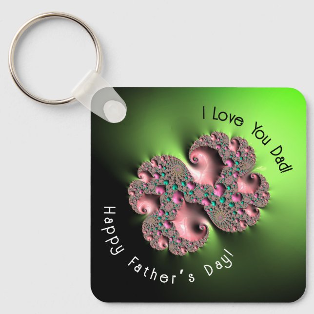 Fractal3 Happy Father’s Day! Key Ring (Front)