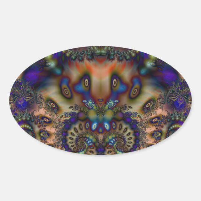 Fractal 361 oval sticker (Front)