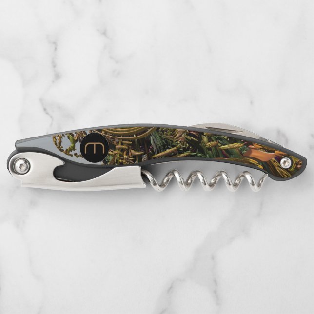 Fractal 3D Sci-fi futuristi Monogram Corkscrew 3 (Front)