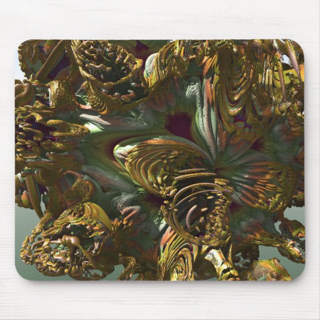 Fractal 3D Sci fi futuristic Hard Rock MP02 Mouse Mat (Front)