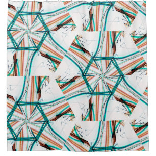 Fractal abstract background. Digital effects. Fest Shower Curtain