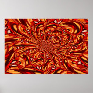 Fractal Abstract Circles Art Poster Print