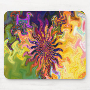 Fractal Abstract Flower Mousepad