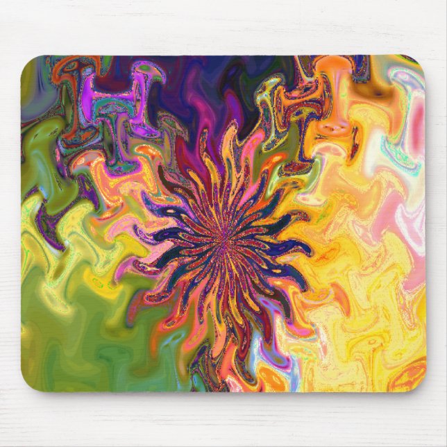 Fractal Abstract Flower Mousepad (Front)
