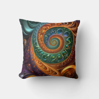 fractal and colorful, modern and geometric cushion
