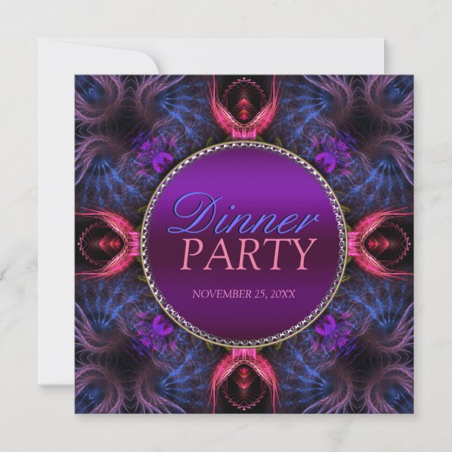 Fractal Angels Dinner Party Special Invitation (Front)