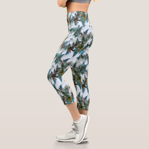 Fractal Arctic Camouflage Capri Leggings