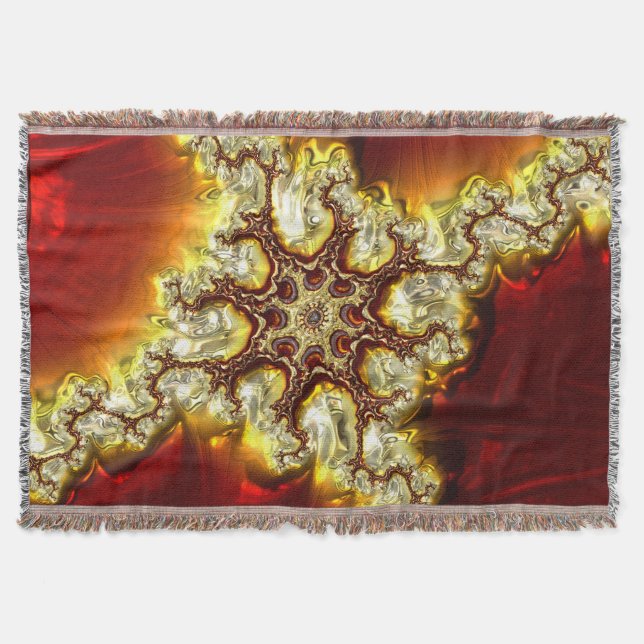 Fractal Art 34 Throw Blanket (Front)