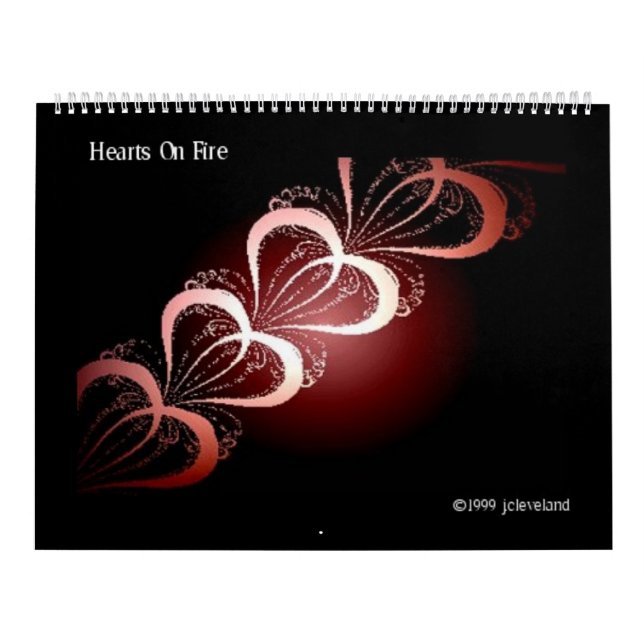 Fractal Art Abstract Design Colourful Calendar (Cover)