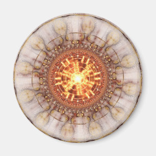 Fractal Art Magnet: Aztec Medailon Magnet