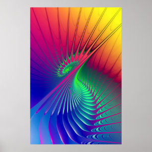 Fractal Art - OUTBURST SPIRAL Poster