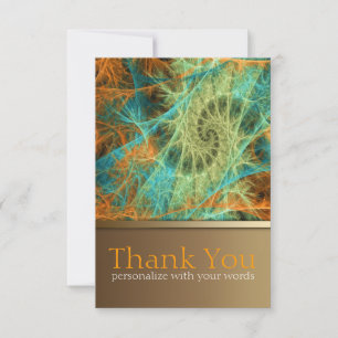 Fractal Art Swirl Thank You Note Invitation
