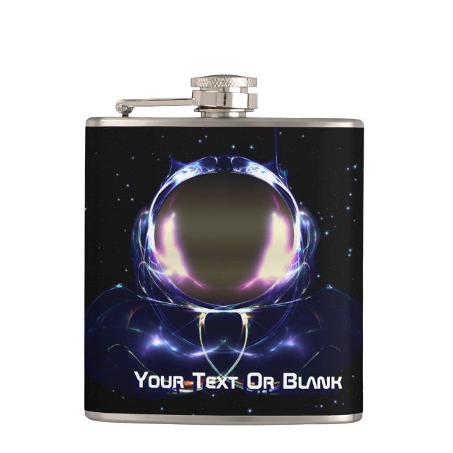 Fractal Astronaut Hip Flask (Front)