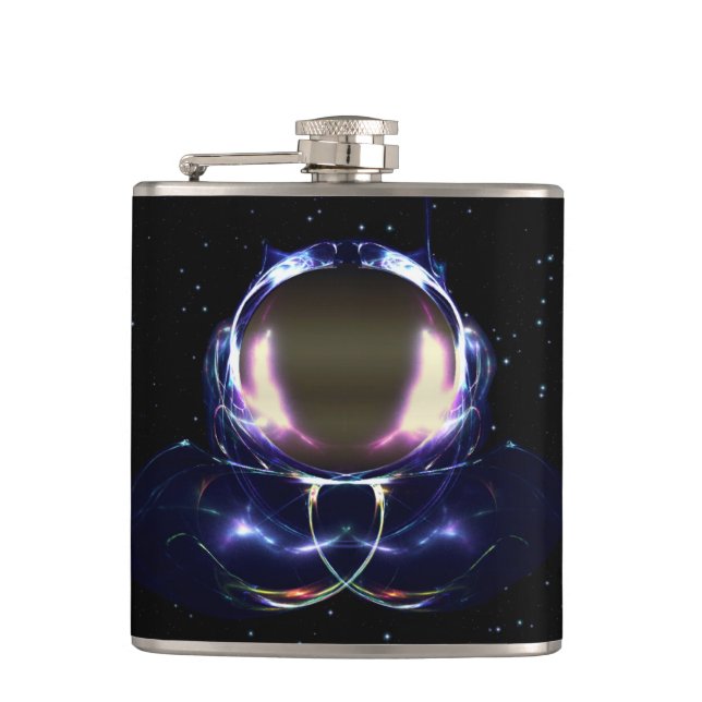 Fractal Astronaut Hip Flask (Front)