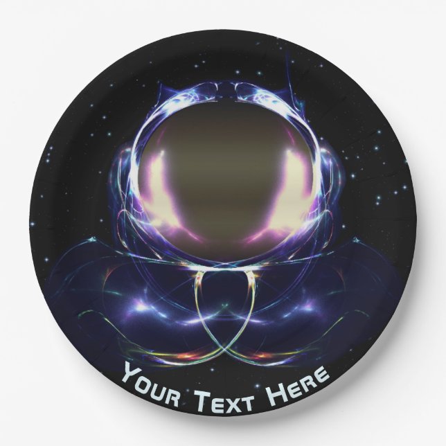 Fractal Astronaut Paper Plate (Front)