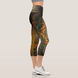 Fractal Autumn Capri Leggings