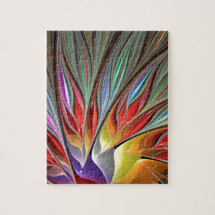 Fractal Bird of Paradise Jigsaw Puzzle