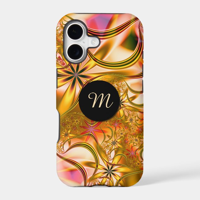 Fractal Blossoming Gold Monogram (Back)