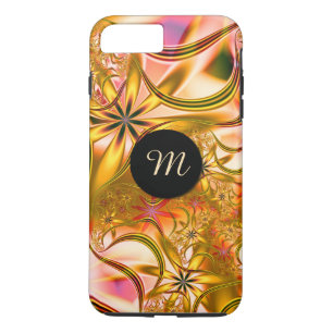 Fractal Blossoming Gold Monogram iPhone 8 Plus/7 Plus Case