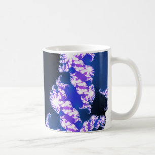 Fractal blue coffee mug