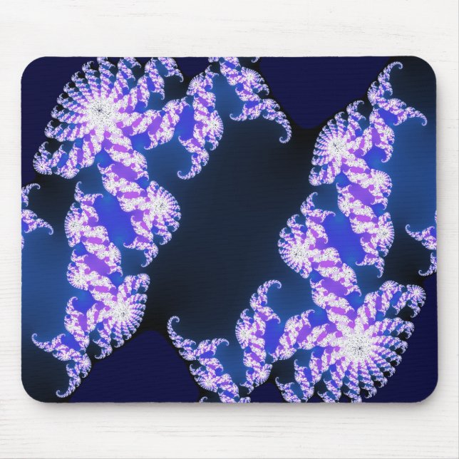 Fractal blue mouse mat (Front)