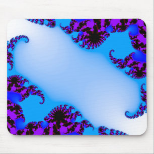 Fractal blue mouse mat