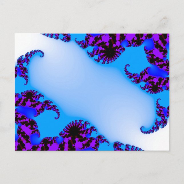 Fractal blue postcard (Front)