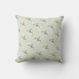 Fractal - Bluebird in Flight Cushion