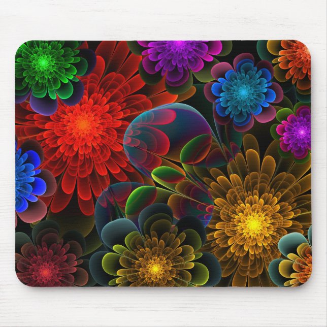 Fractal Bouquet Mouse Mat (Front)