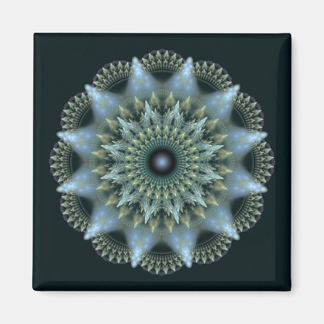 Fractal brilliant star decoration magnet (Front)