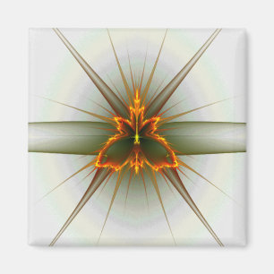Fractal Butterfly (Choose Background Color) Magnet