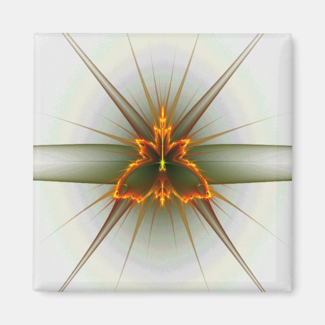 Fractal Butterfly (Choose Background Color) Magnet (Front)