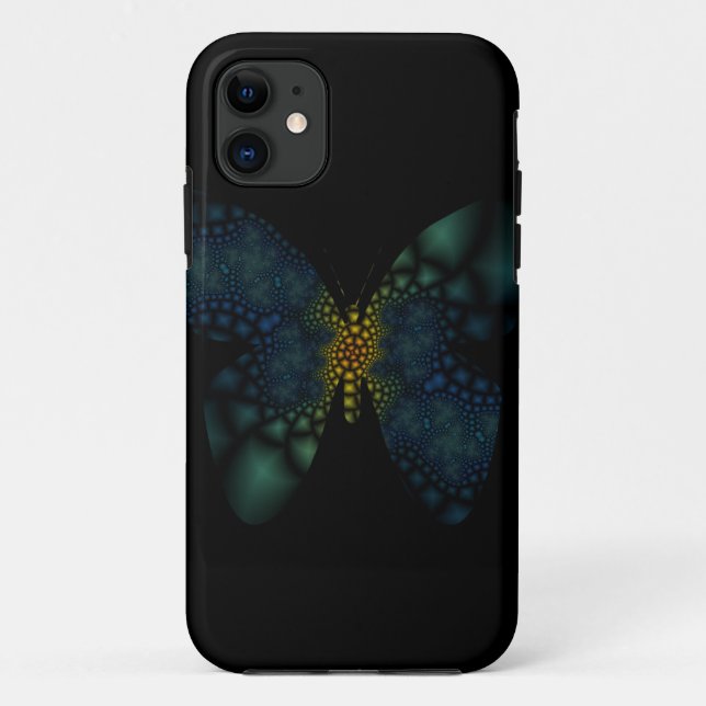 fractal butterfly iphone case (Back)