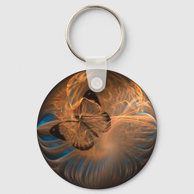 Fractal Butterfly Key Ring (Front)