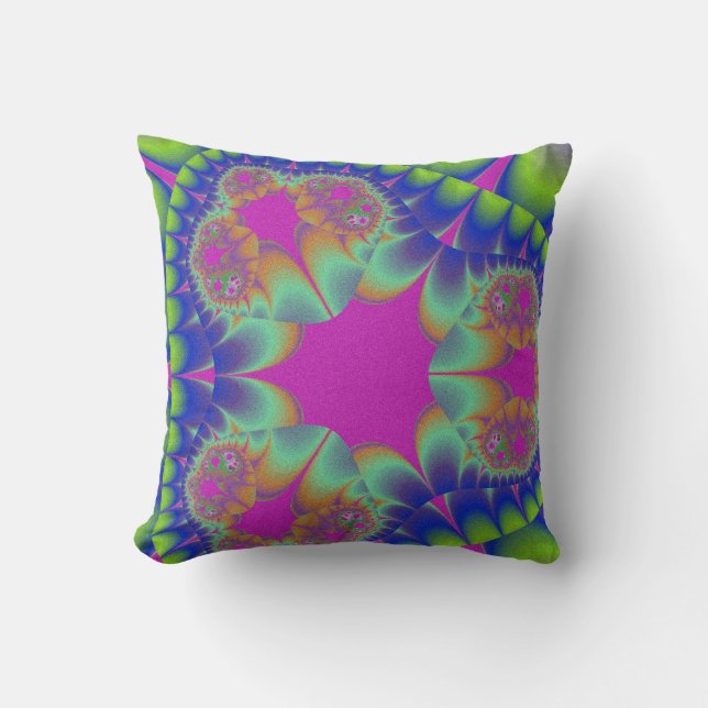 Fractal Cactus Bloom Cushion (Front)