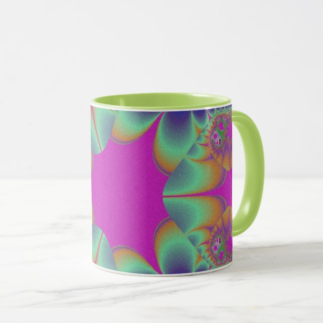 Fractal Cactus Bloom Mug (Front Right)
