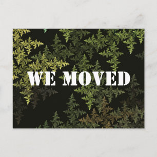 Fractal Camouflage Announcement Postcard