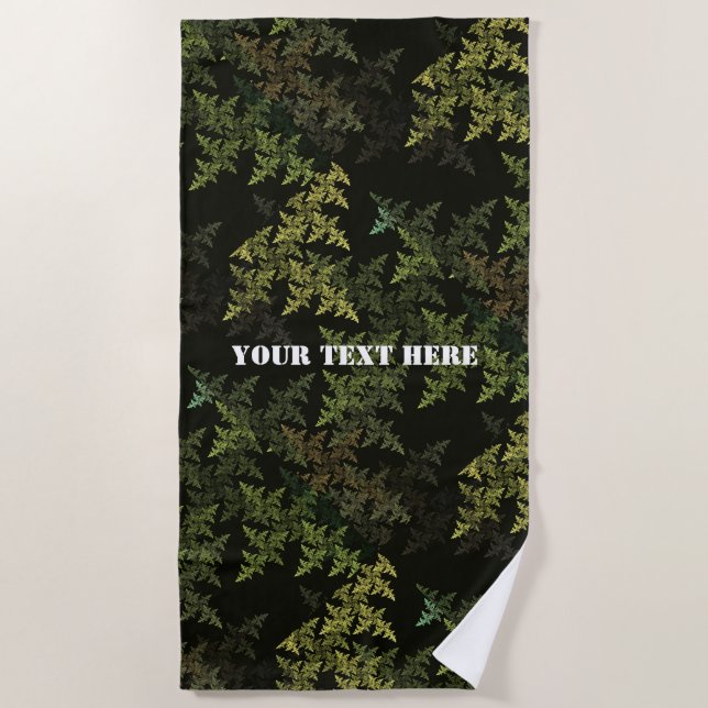 Fractal Camouflage Beach Towel (Front)