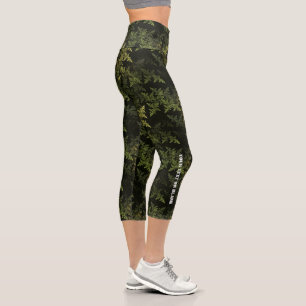 Fractal Camouflage Capri Leggings