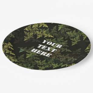 Fractal Camouflage Paper Plate