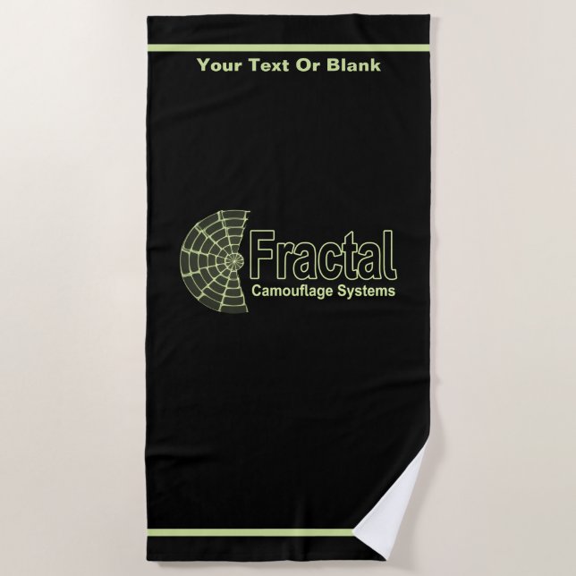 Fractal Camouflage Systems Logo Beach Towel (Front)