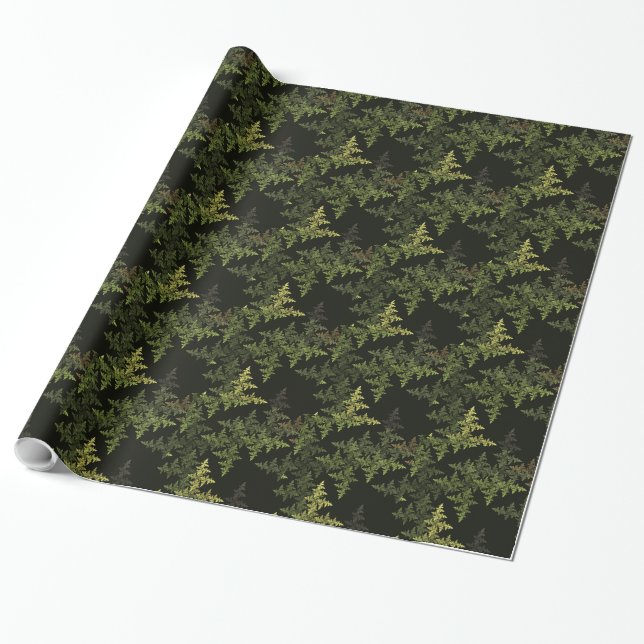 Fractal Camouflage Wrapping Paper (Unrolled)