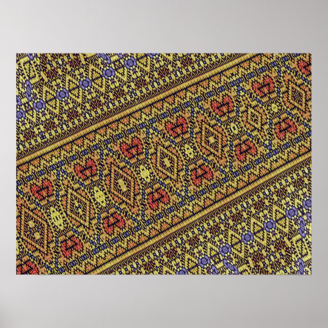 Fractal Carpet Design Poster (Front)