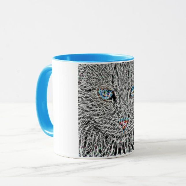 Fractal Cat Combo Mug (Front Left)
