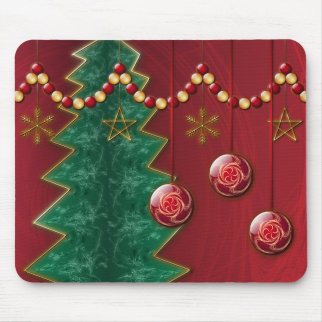 Fractal Celebration Christmas Mousepad (Front)