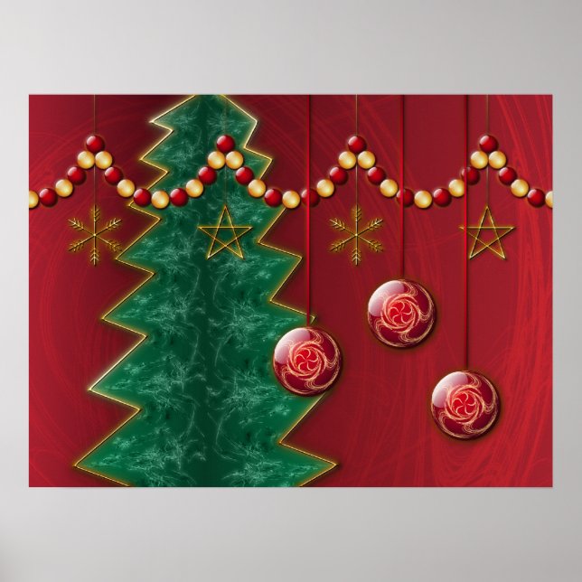Fractal Celebration Christmas Print (Front)