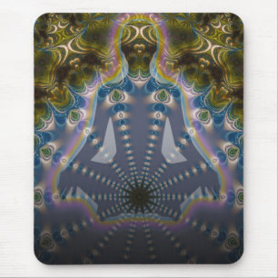 Fractal Chakra Yoga Meditation Mousepad